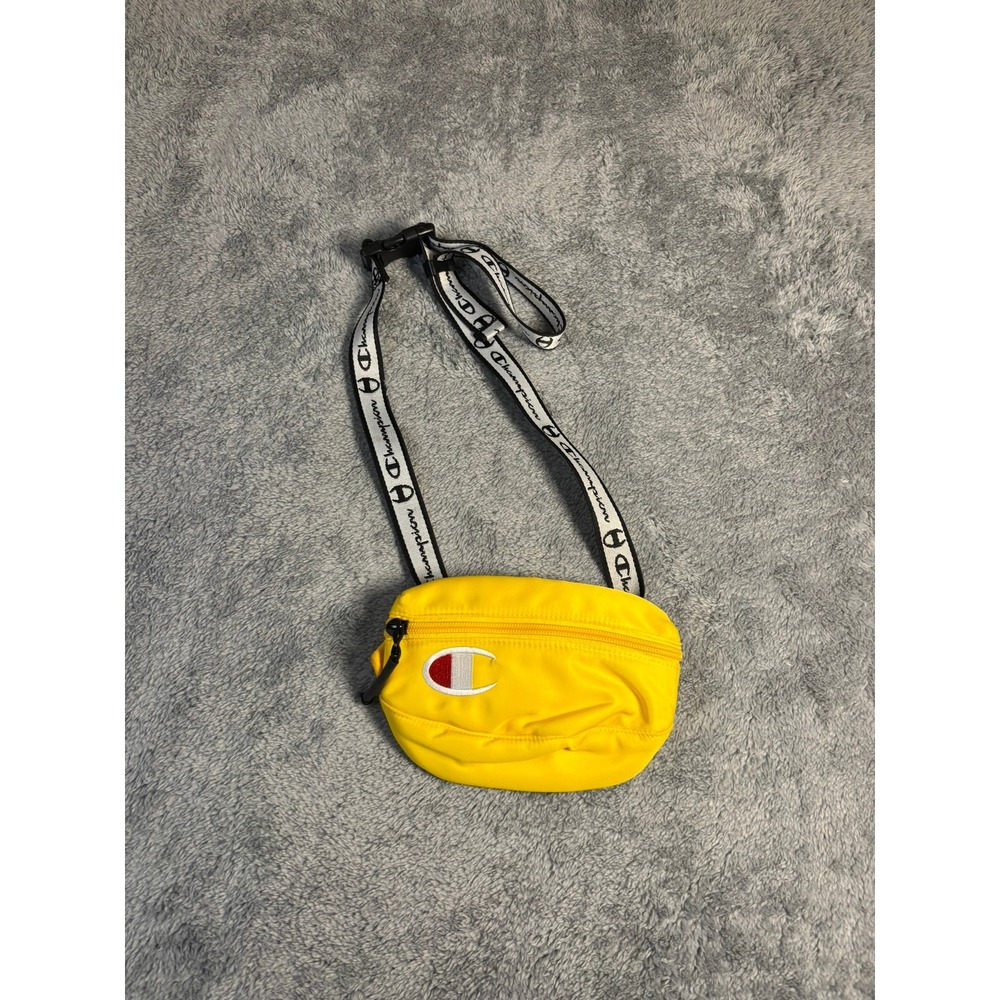 Champion Prime Waist Bag Yellow Fanny Pack Crossbody Logo Strap Adjustable